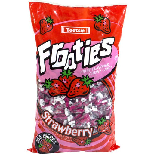 Get a juicy burst of flavor with Tootsie Frooties Strawberry! This 2.4lb bag contains chewy, fruit-flavored candies that will satisfy your sweet tooth.