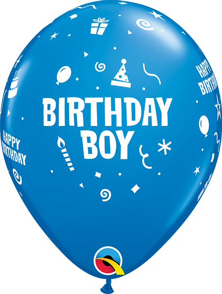 Birthday Boy Flat Latex Balloons 11"  | 6ct