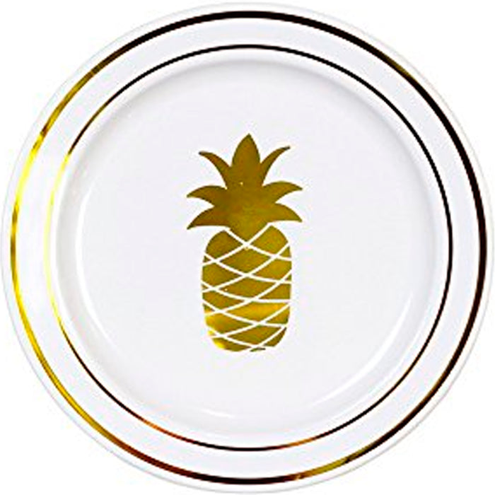 Fancy Pineapple Dinner Plates 10.25 in.  | 8ct