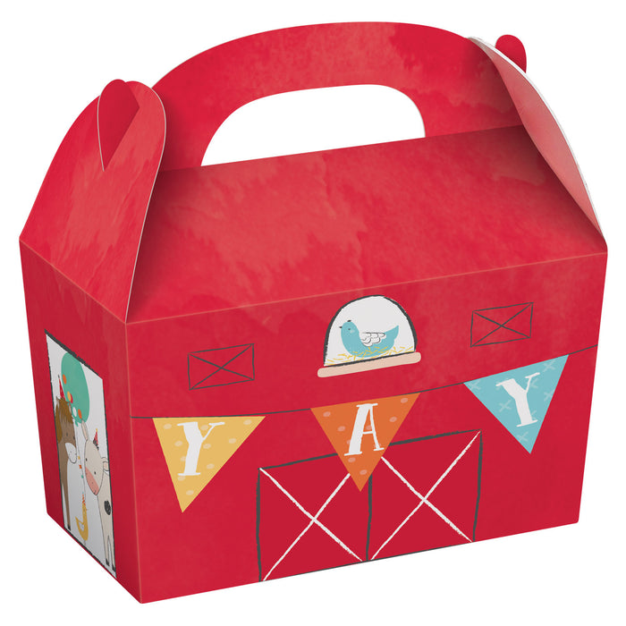 Barnyard Birthday Party Treat Boxes  | 8ct