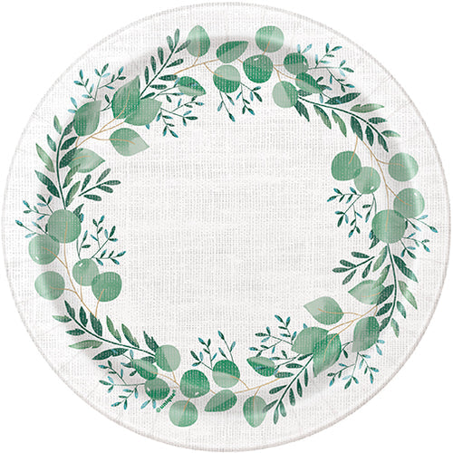 Fresh Greens Botanical  Paper Plates 7" | 8ct