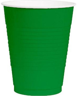 12 Oz. Emerald Green Plastic Cups - 50 Ct.