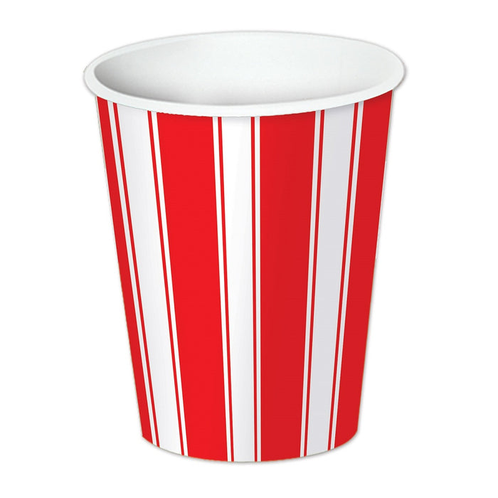 Carnival Striped Red & White Cups 8pk | 1ct