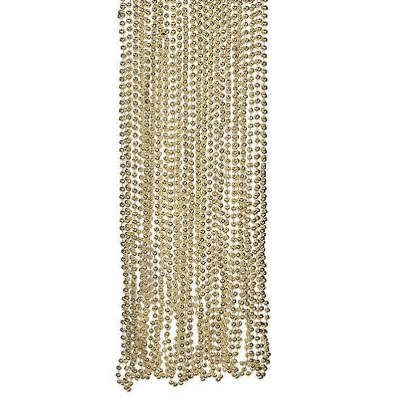 Gold Metallic Bead Necklaces | 48ct