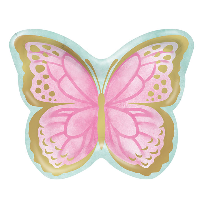 Butterfly Shimmer Plates 9" | 8 ct