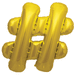 Gold Mylar ''Hashtag'' Letter Balloon, 16'' | 1 ct