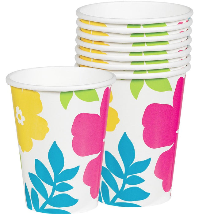 Summer Hibiscus Paper Cups | 50ct