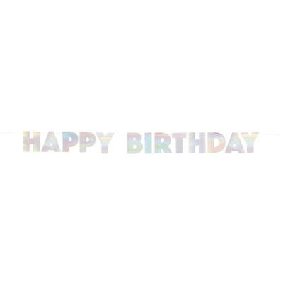 Iridescent  Happy Birthday Letter Banner  | 1ct