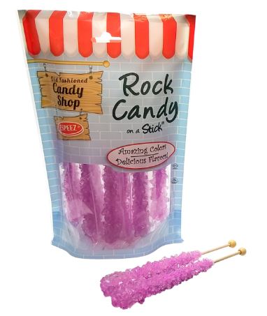 ESPEEZ Rock Candy On A Stick Light Lavendar-Tutti Frutti | 8pcs