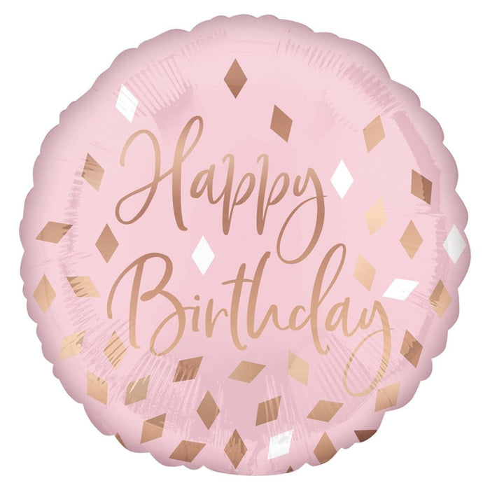 Happy Birthday Blush Mylar Balloon 18" | 1ct