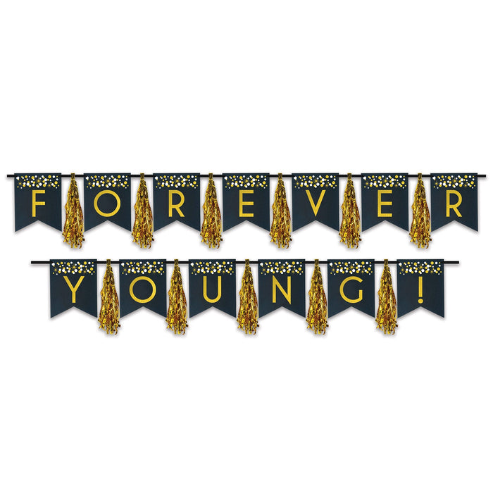 Forever Young Tassel Banner 9' | 2pcs