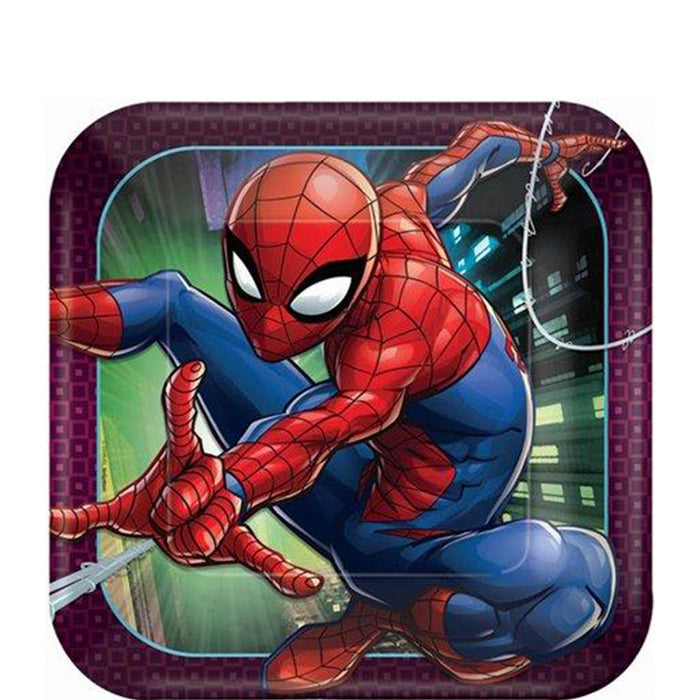 Spider-Man Web Wonder Lunch Plates 9" | 8ct