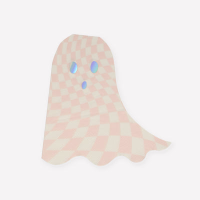 Meri Meri Halloween Pink Checker Ghost Napkins 16ct