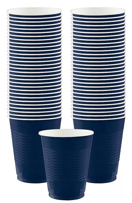 Navy Blue 18oz Plastic Cups | 50ct