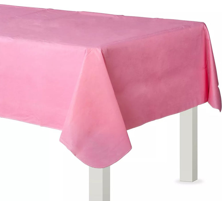 New Pink Flannel Backed Vinyl Tablecover | 1ct