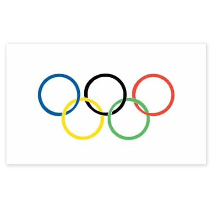 Olympic Rings Flag  5' x 3' | 1 ct