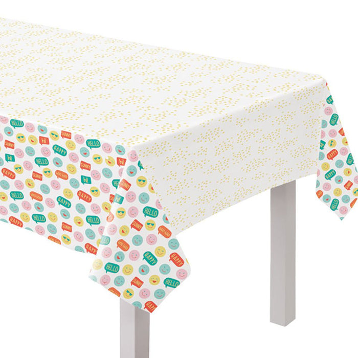 All Smiles Party Plastic Table Cover | 1ct