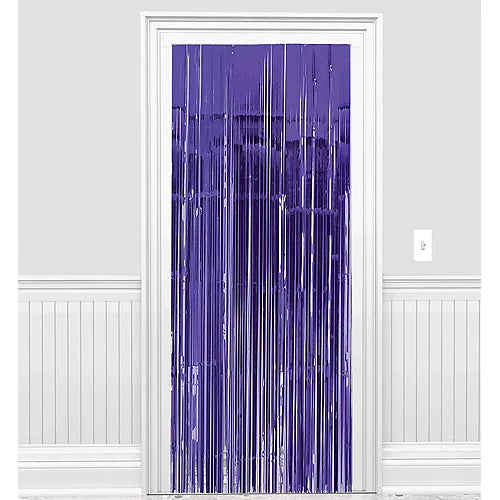 Graduation Purple Glamor & Metallic Curtain 36" x 8 ' | 1 ct