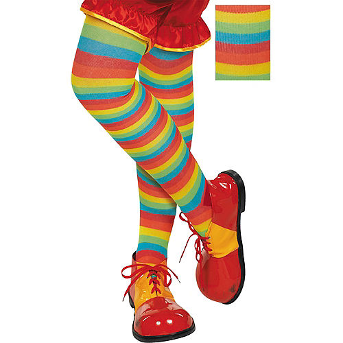 Adult Clown Striped Tights | 1pr