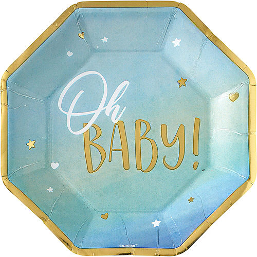 Oh Baby Boy Dinner Plates 10" | 8ct