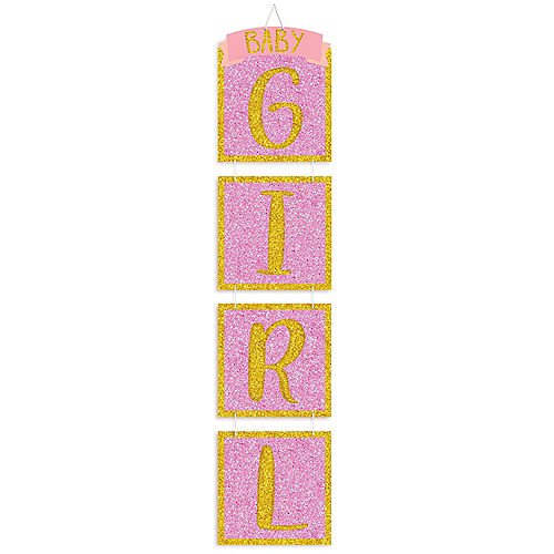 Oh Baby Girl Glitter Hanging Decoration | 1ct