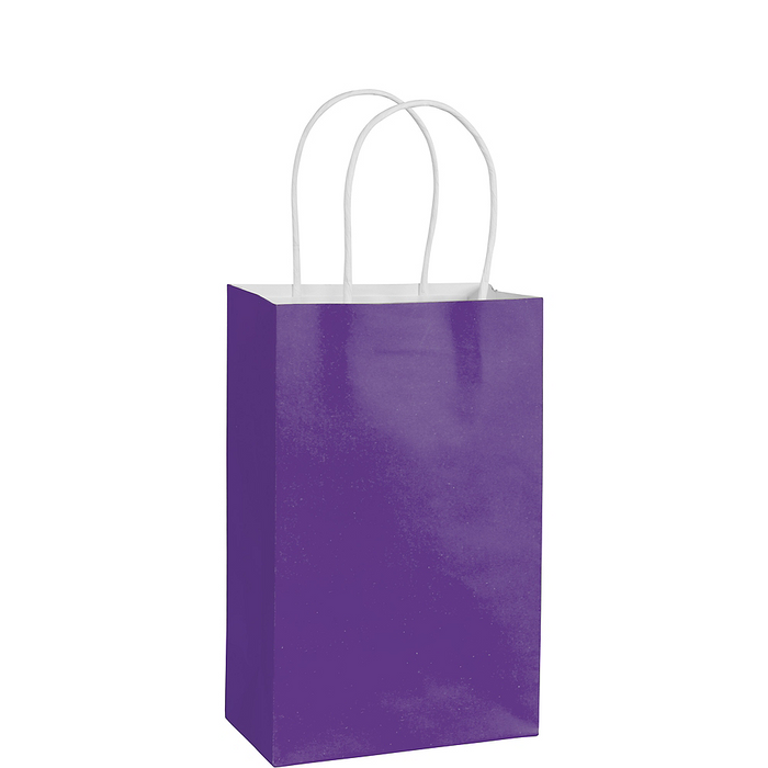 New Purple Small Paper Gift Bag, 8'' | 1 ct