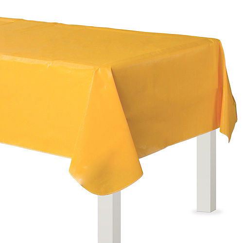 Yellow Sunshine Flannel Backed Table Cover 52" x 90" | 1ct