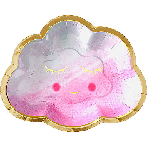 Oh Baby Girl Cloud Shaped Plates 7" | 8ct