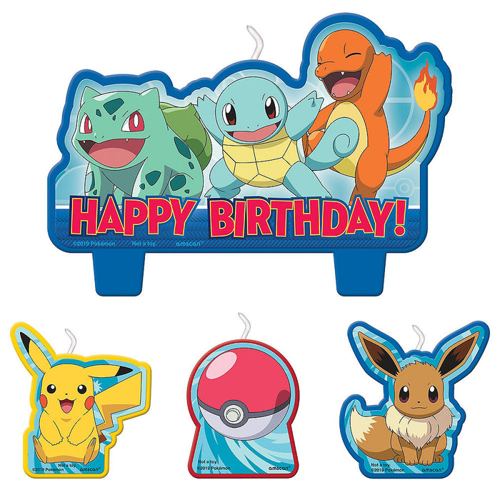 Pokémon Happy Birthday Candle Set | 4pk