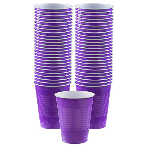 New Purple Plastic Cups, 18 oz