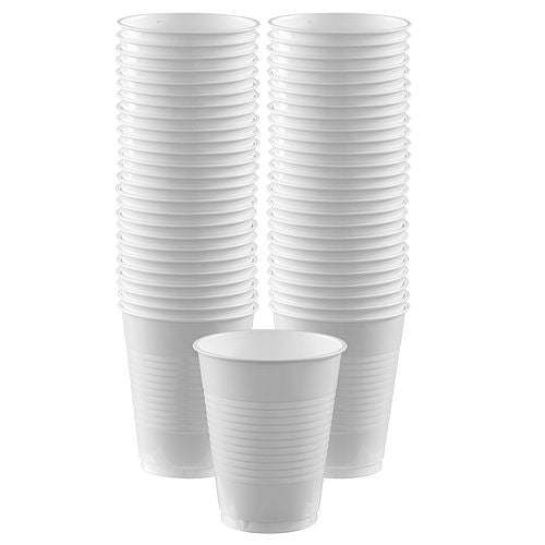 White 18oz Plastic Cups | 50ct