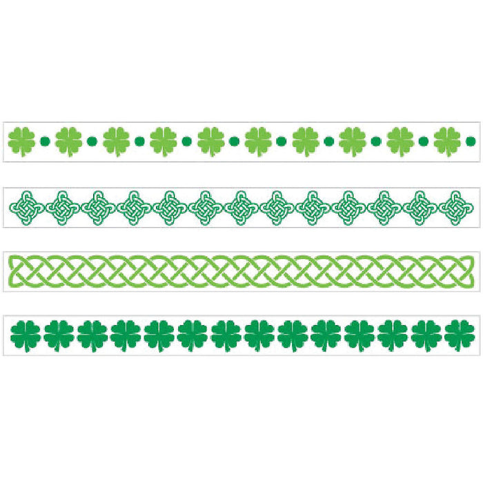 Green Shamrock Bead Necklaces | 8ct