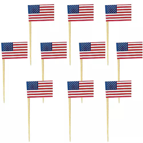 Patriotic US Flag Picks| 50 ct