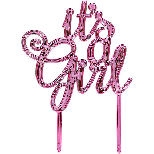 Oh Baby Its A Girl Plastic Cake Topper | 1ct