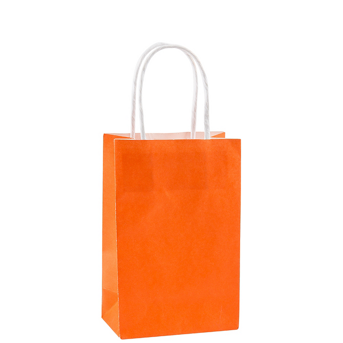 Orange Small Paper Gift Bag 8" | 1ct