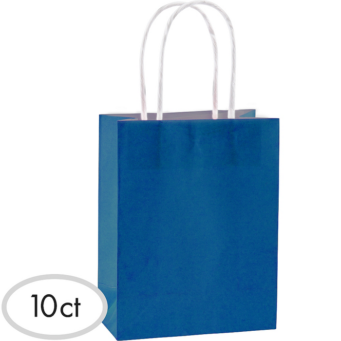 Royal Blue Small Paper Gift Bags 8" | 10 ct