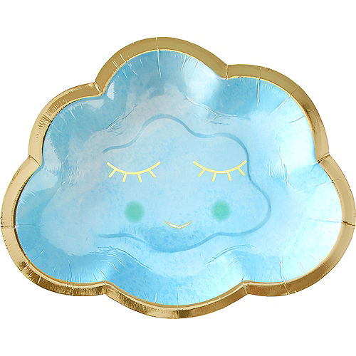 Oh Baby Boy Cloud Shaped Plates 8" | 8ct