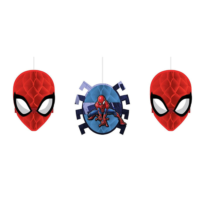 Spider-Man Web Wonder Honeycomb Decorations | 3ct