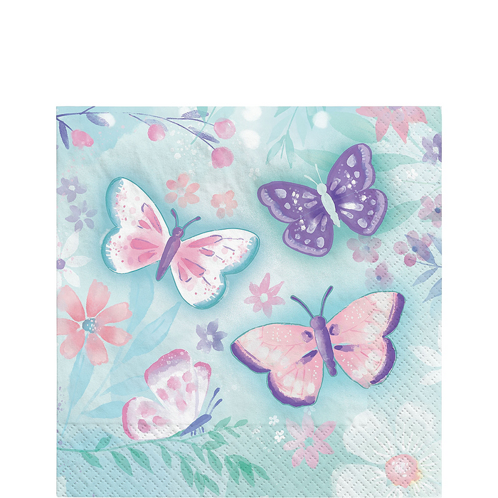 Flutter Butterfly Lunch Napkins | 16ct