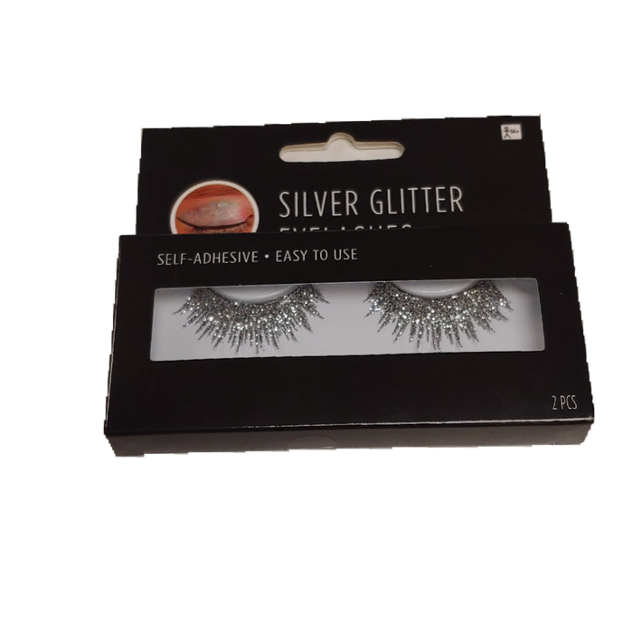 Silver Glitter Eyelashes | 1ct