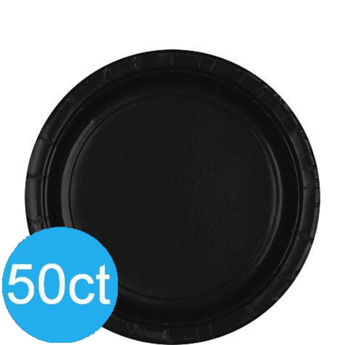 Black 8.5'' Paper Plates | 50ct