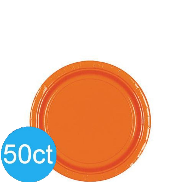Orange Peel Dessert Paper Plates 6.75" | 50ct