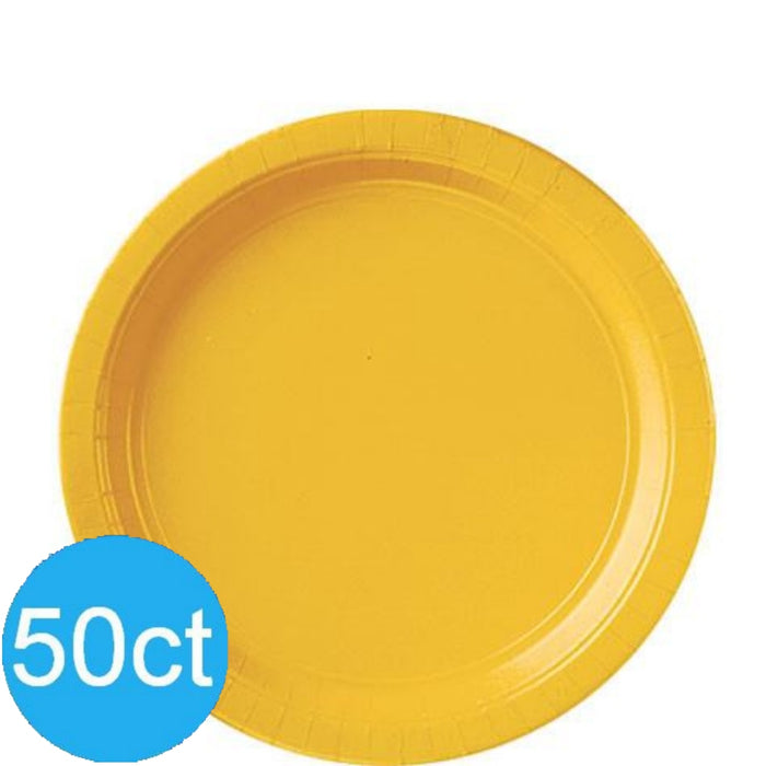 Yellow Sunshine Lunch Paper Plates 8.5" | 50ct