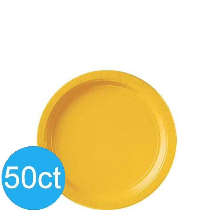 Yellow Sunshine Dessert Paper Plates 6.75" | 50ct