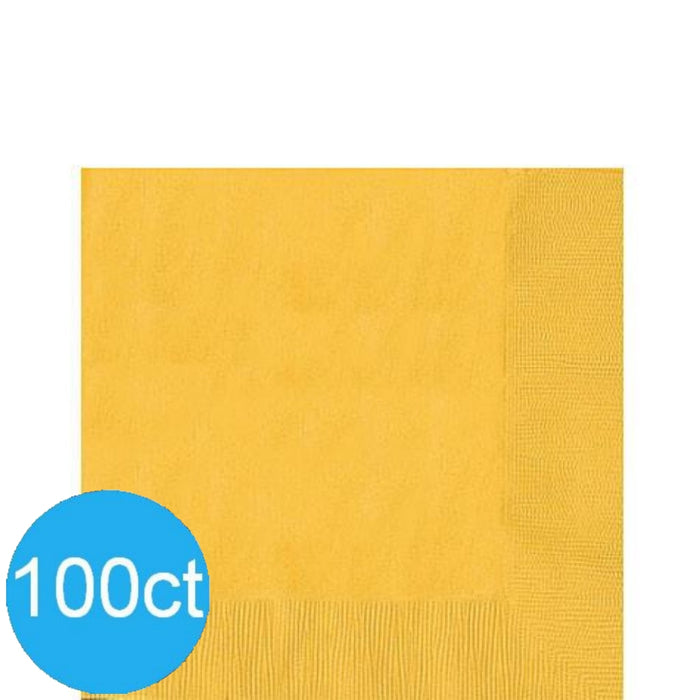 Yellow Sunshine Lunch Napkins | 100ct