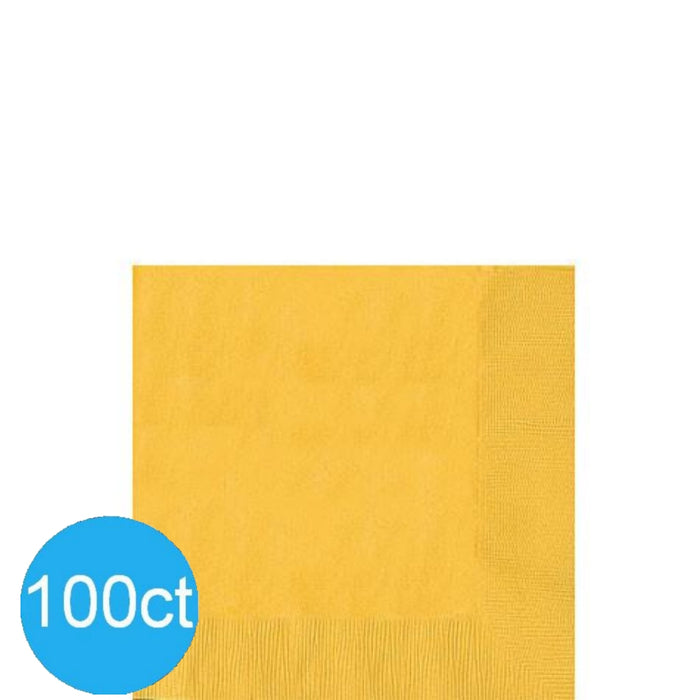 Yellow Sunshine Beverage Napkins | 100ct