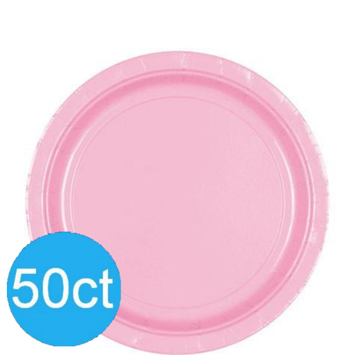 New Pink Lunch Paper Plates 8.5" | 50ct