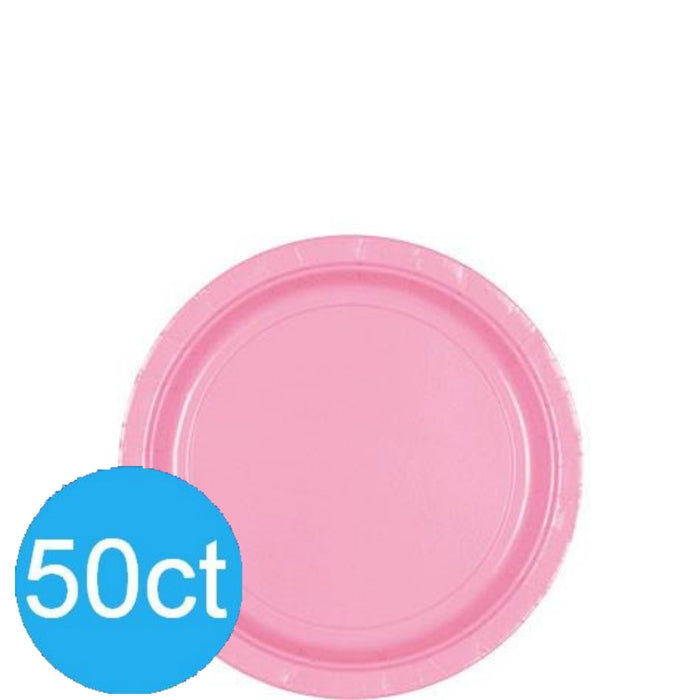 New Pink Dessert Paper Plates 6.75" | 50ct