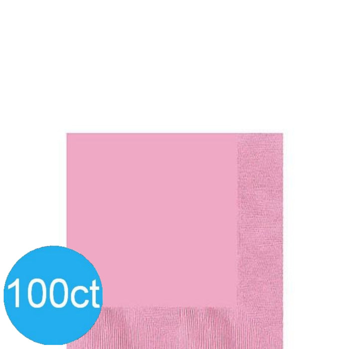 New Pink Beverage Napkins | 100ct