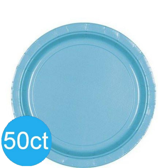 Caribbean Blue Lunch Paper Plates 8.5" | 50ct